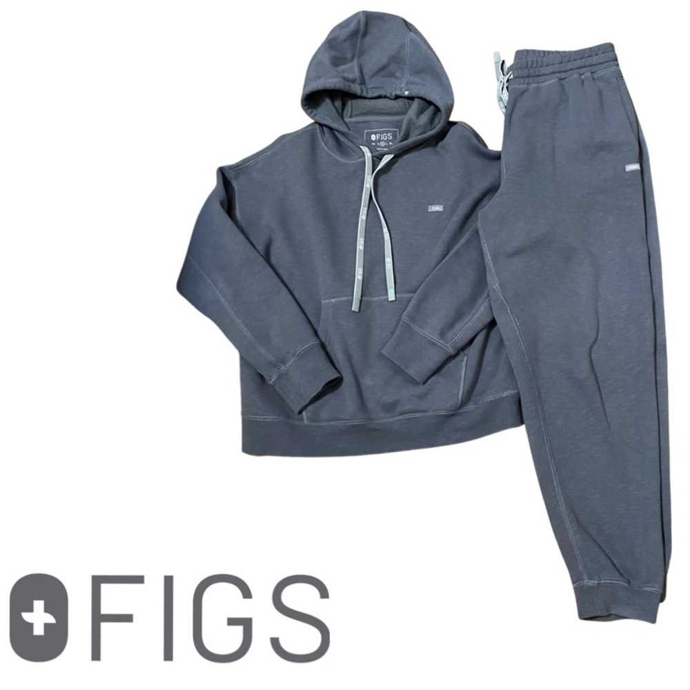 Figs 2 piece loungewear - gray